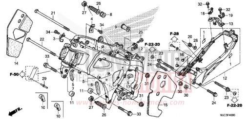 CARROSSERIE DE CHASSIS CBR600RAD de 2013